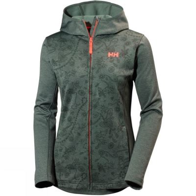 Sudadera Con Capucha Helly Hansen Graphic Fleece Mujer Verde - Chile OJR082143